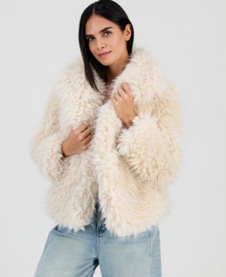 And Now This Petite Shaggy Faux-Fur Jacket, Macy's Exclusive - Macy's