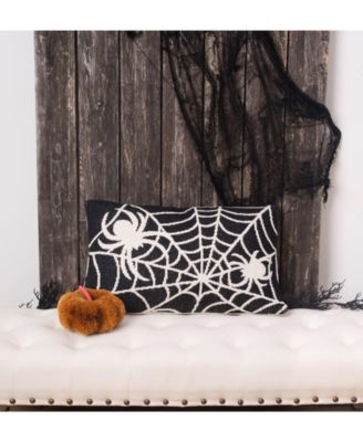 Halloween Spider Web Motif Accent Throw Pillow 16" x 24"