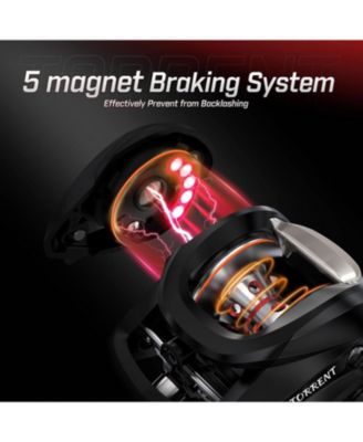 Torrent Baitcaster Fishing Reel, 18LB Carbon Fiber Drag Baitcasting Reel, Magnetic Braking System Casting Reel, Available in 7.1:1 and 5.3:1