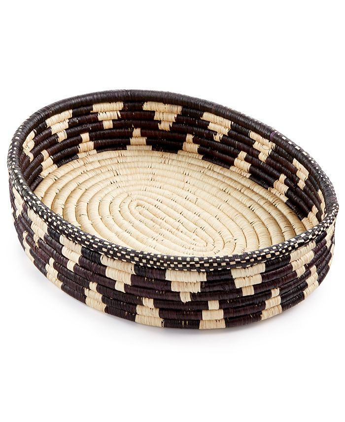 Rwanda Raffia and Sweet Grass Nebula Bread Basket Macy's