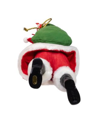 10.5" Fabrich&eacute; Santa with Luggage, 2-Pc. Set