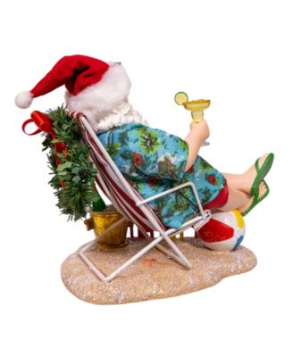 Fabrich&eacute; 8.5" Santa Sitting on Beach Chair