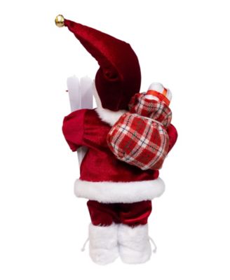 Charming 12" Standing Christmas Santa with Skis