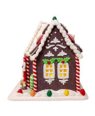 9.5" Battery Operated LED Gingerbread Cookie House