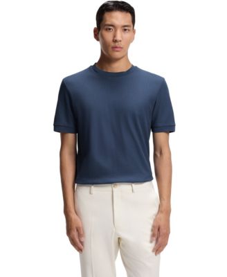 Men's Regular-Fit Structured Cotton T-Shirt