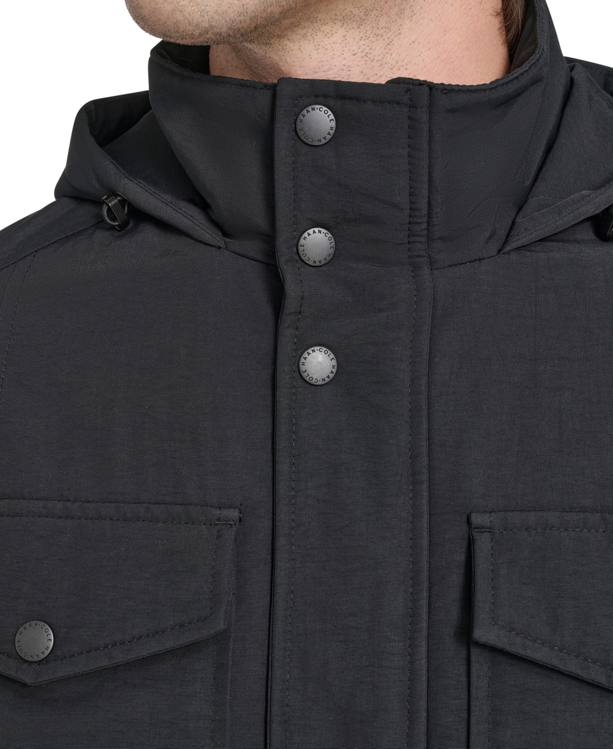 Cole Haan Men's Cotton-touch Nylon Field Jacket In Black