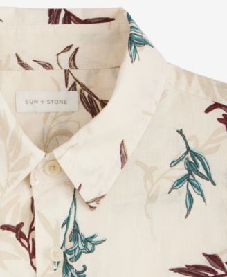 Men's Orion Leaf Short-Sleeve Button-Up Shirt, Macy's Exclusive