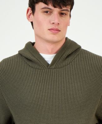 Men's Waffle-Knit Pullover Hoodie, Exclusively at Macy's