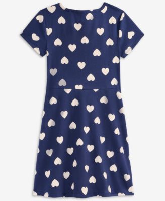 Girls 5-20 Heart-Print Short-Sleeve Dress, Macy's Exclusive