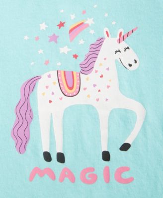 Girls Toddler 2T-4T Unicorn Magic Long-Sleeve T-Shirt, Macy's Exclusive