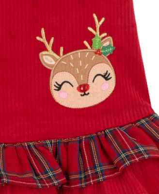 Baby Girls' Long-Sleeve Top and Jumper, 2-Piece Set