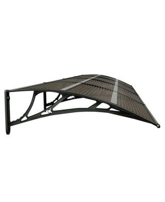 Door Canopy Black Polycarbonate 137.8 x 29.5 in Durable Canopy