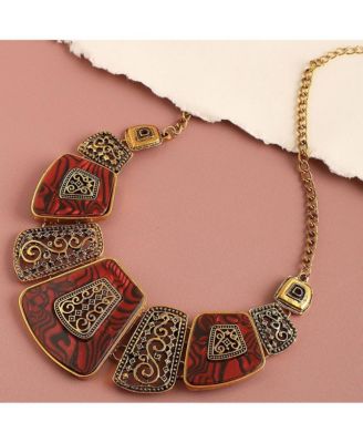 Women's Gold Plated Statement Necklace