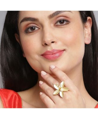 Women's Hibiscus Statement Ring