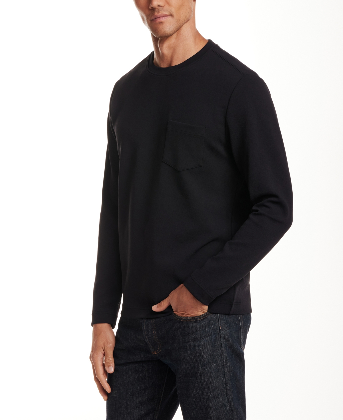 Vintage & Black Men's Crinkle Scuba Crewneck T-shirt