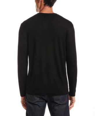 Men's Long-Sleeve Henley Neck T-Shirt