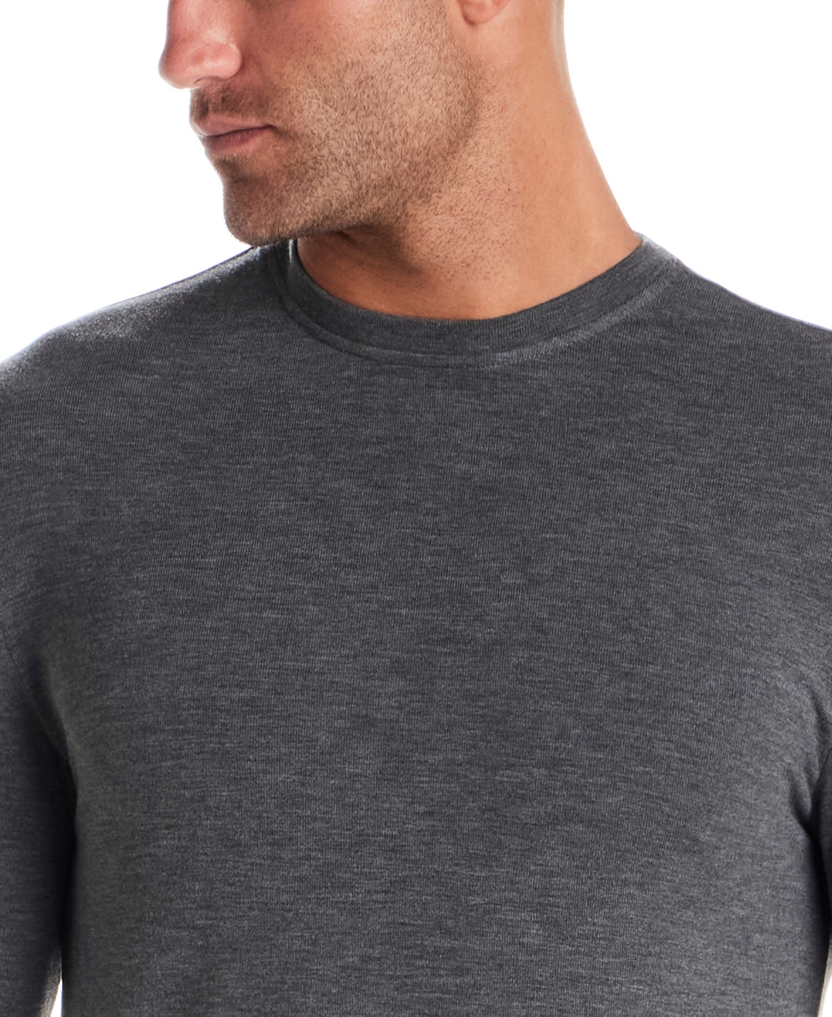 Vintage & Black Men's Long Sleeve Crewneck T-shirt In Gray