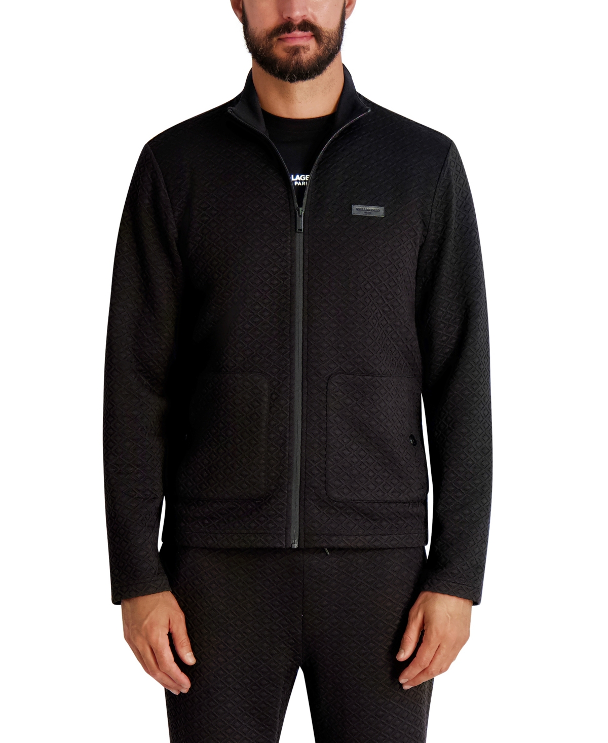 Karl Lagerfeld Paris Men's Quilted Long Sleeves Jacket
