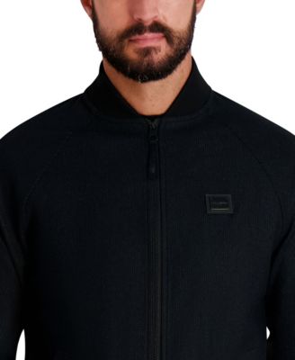 Men's Logo Patch Track Bomber Jacket