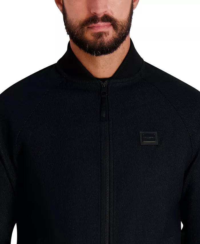 Men's Logo Patch Track Bomber Jacket - thumbnail 3