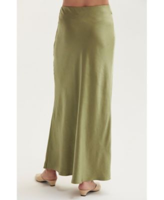 Women's Women's Gabrielle Crushed Satin Maxi Skirt