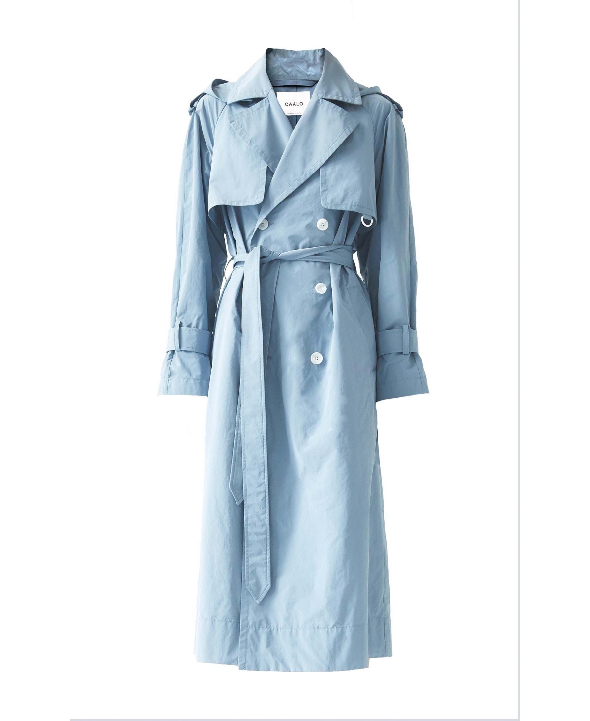 Caalo Women's Sustainable Water Resistant Hooded Trench Coat