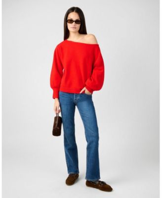 Women's Off The Shoulder Balloon Sleeve Sweater