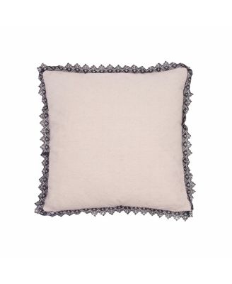 Trick Treat Black And White Embroidered Throw Halloween Pillow, 18" x 18"