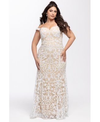 Women's Ivory Sequin Mermaid Dress