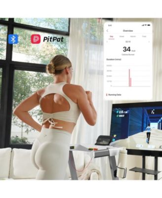 Superun Foldable Treadmill for Home: Features a 3.5 HP motor, 5% incline, and 350 lbs capacity. Compact, app-controlled design ideal for space-saving