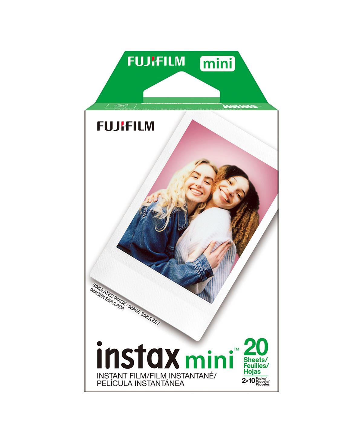 Fujifilm Fujifilm Instax Mini Instant Camera Film: 100 Shoots Total, (10 Sheets x 10) Bundle with Slinger 64 Pocket Mini Instax Photo Album, Black