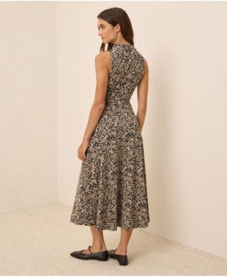 Women's Fit & Flare Cowl Neck Dress