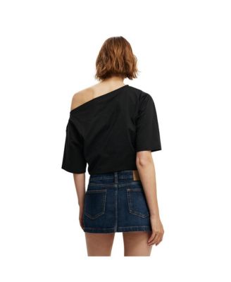 Women's Micro Low Denim Skirt