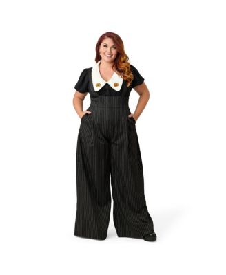 Plus Size Short Sleeve Oversized Collar Blouse