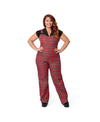 Plus Size Wide Leg Overalls