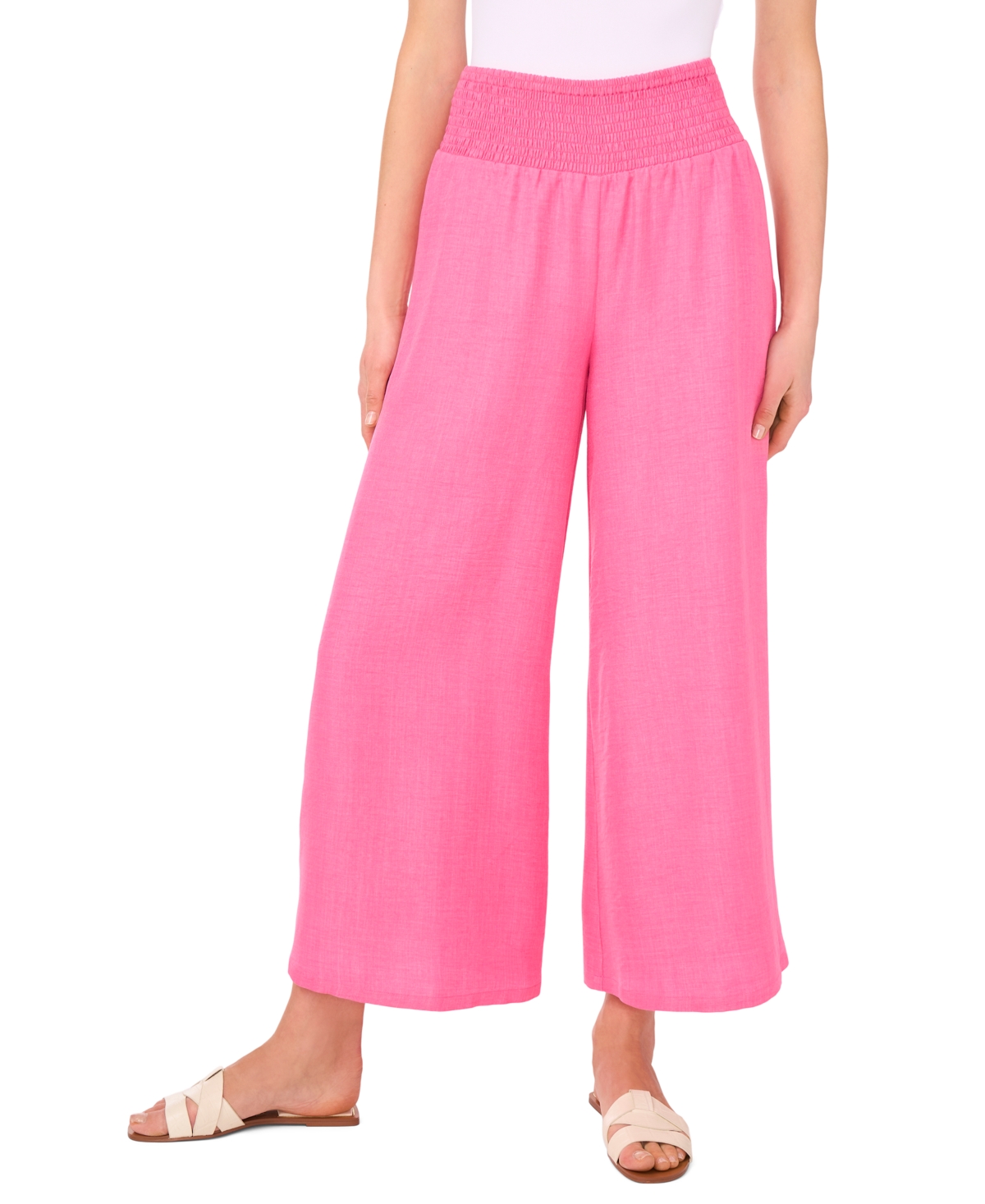 Vince Camuto Women's Cropped Wide-leg Pants In Pink