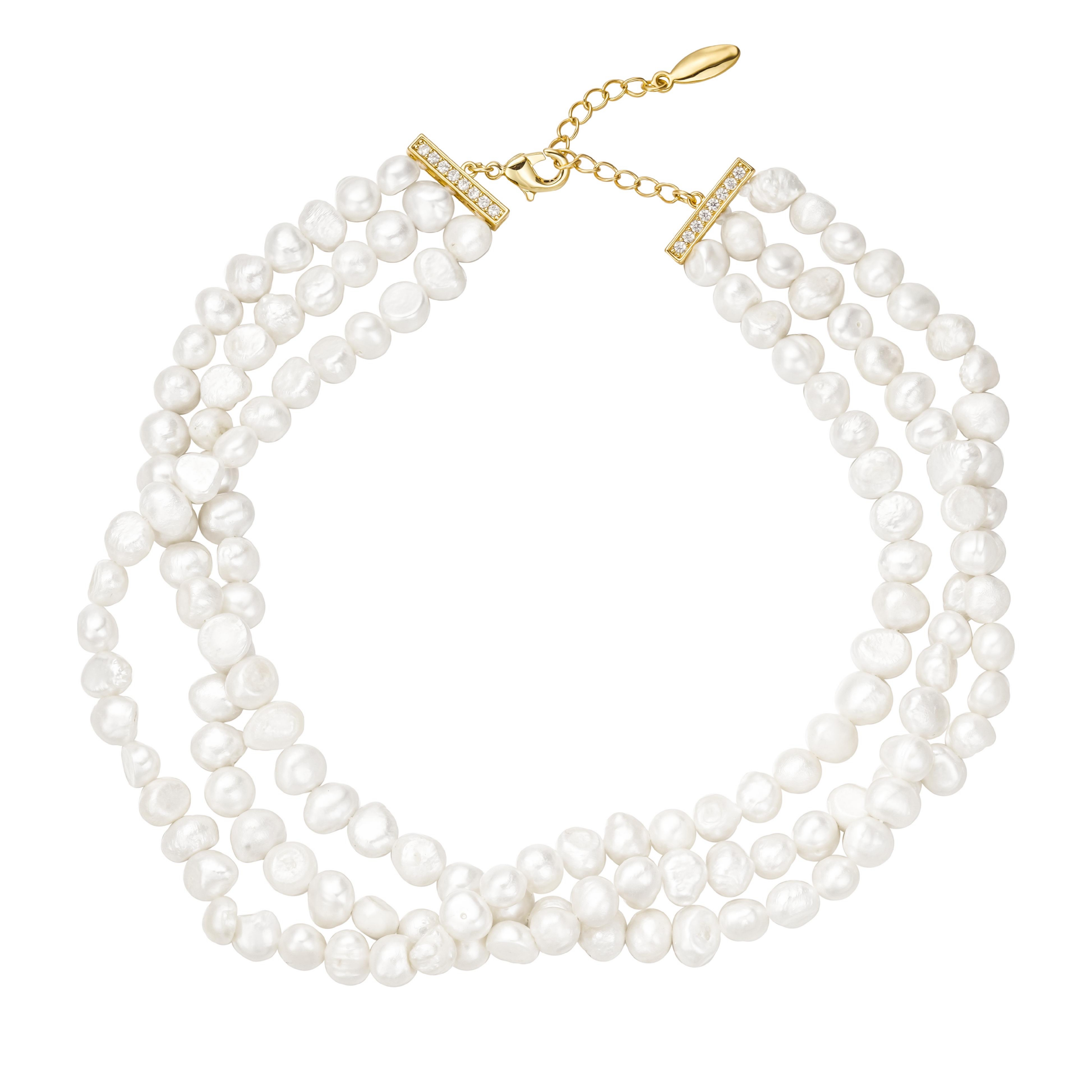 Untamed Petals Ocean Freshwater Pearl Choker
