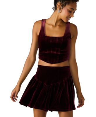 Women's Aryanna Velvet Corset Tank Top