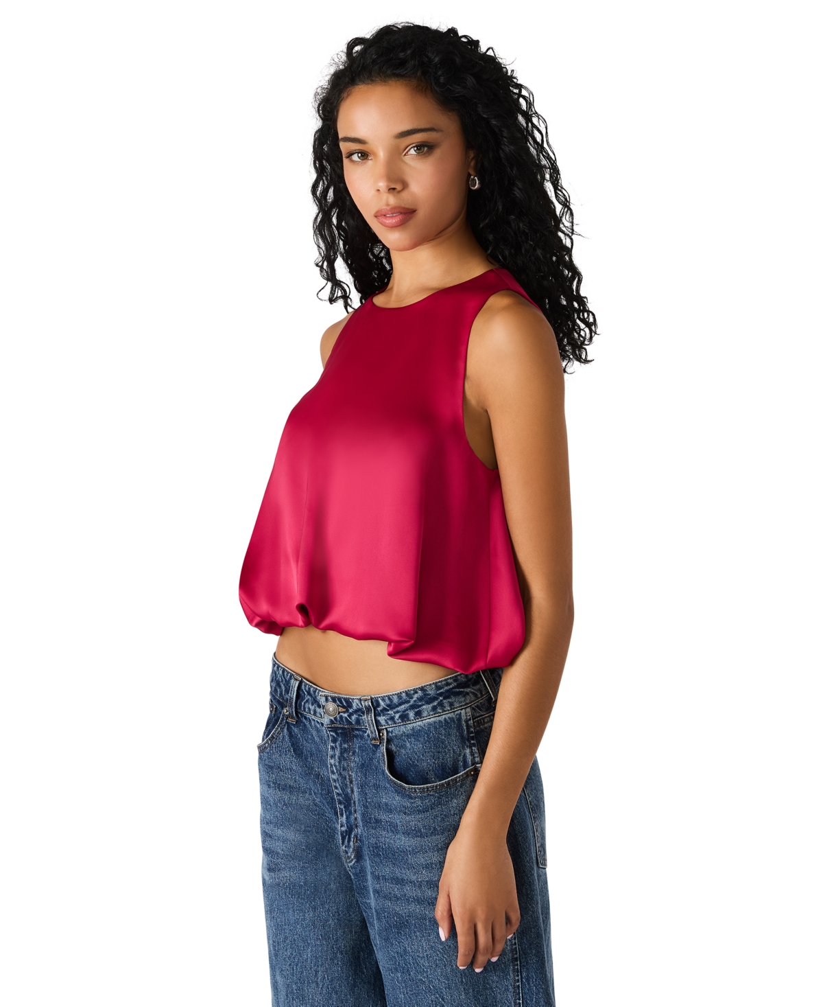Steve Madden Yazmin Sleeveless Crop Top In Red