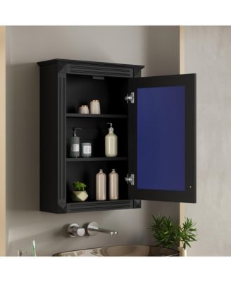 20'' Wall Mounted Bathroom Storage Cabinet with Mirror & Adjustable Shelf