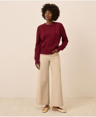 Women's Cable Knit Crew Sweater