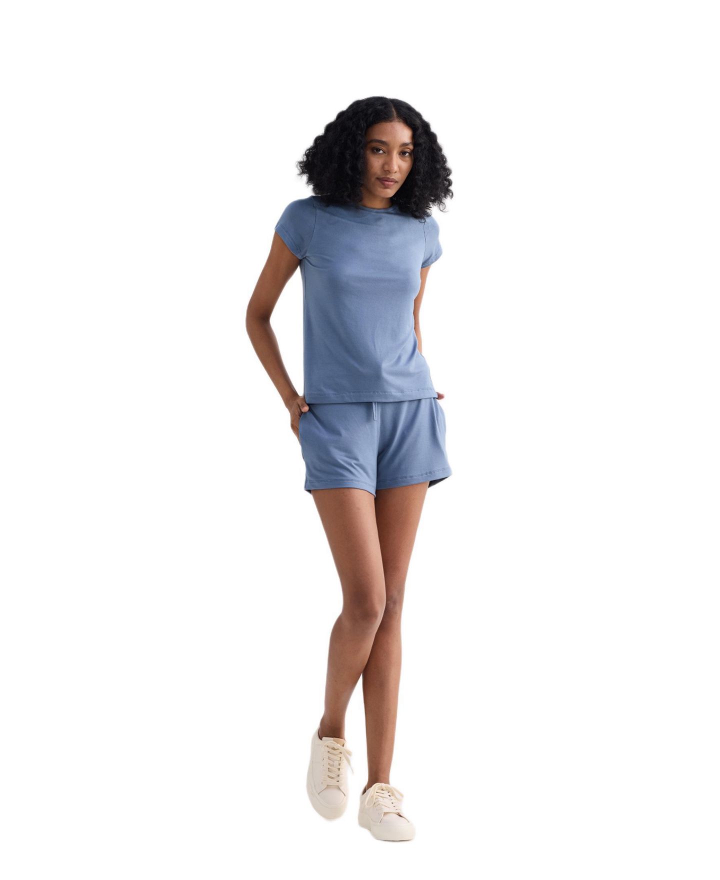 Женская футболка Reistor Essential Short Sleeve in Blue, цвет: Синий — фото 4