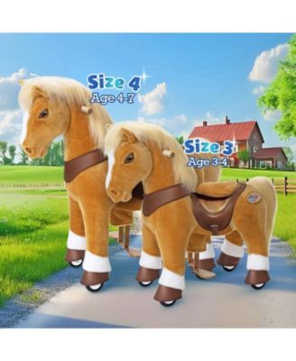 Model Y Light Brown Horse Rideable Toy for Age 3-4