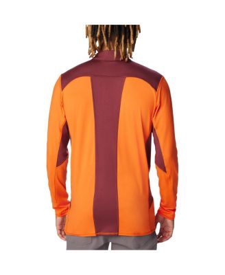 Men's Orange Virginia Tech Hokies Tech Trail Omni-Shade Quarter-Zip Hoodie