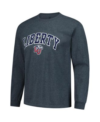 Men's Heather Charcoal Liberty Flames Basic Long Sleeve T-Shirt