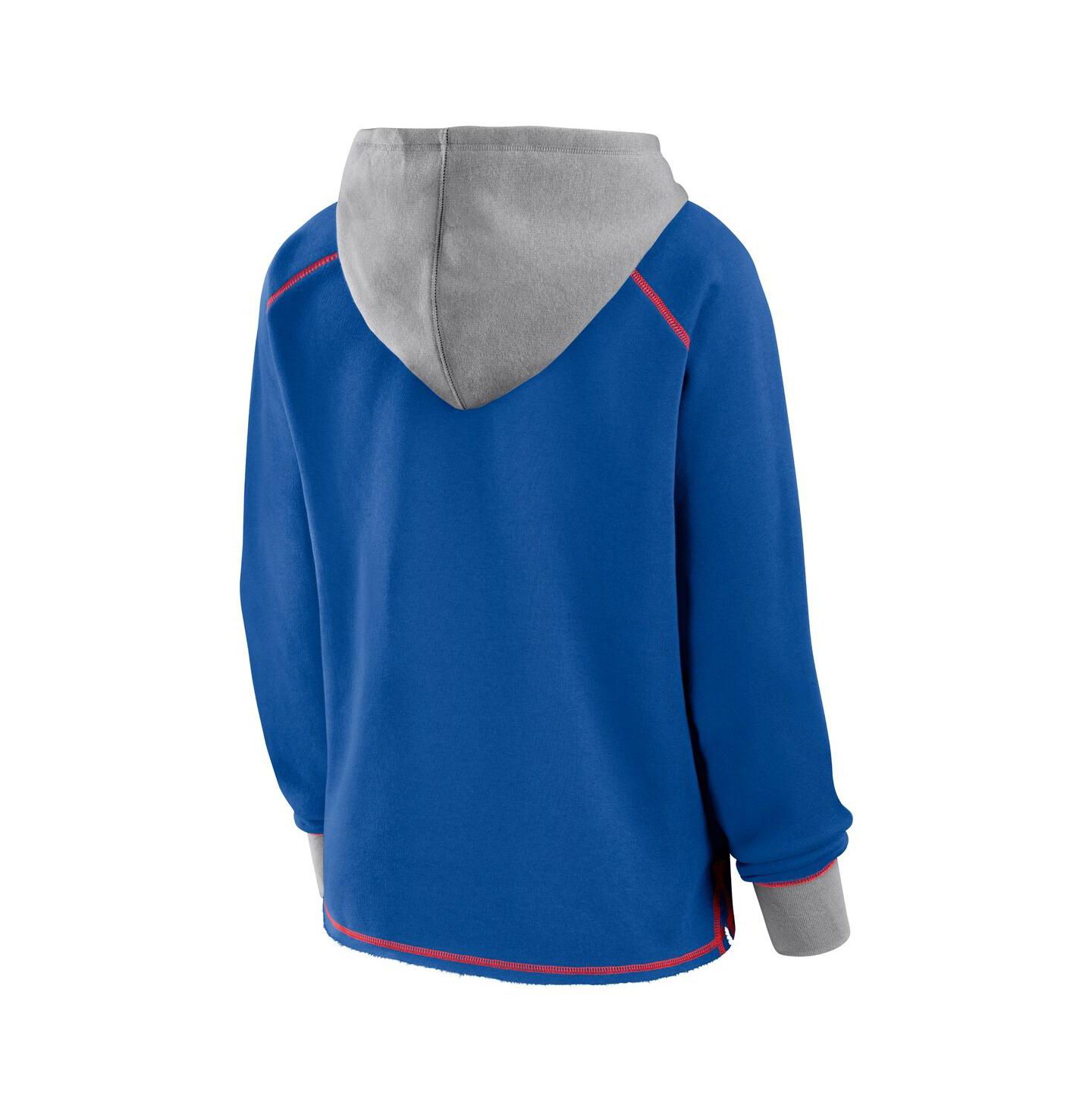 Женское худи Logo Athletic Royal New York Giants Boom Fleece Pullover V-Neck — фото 3