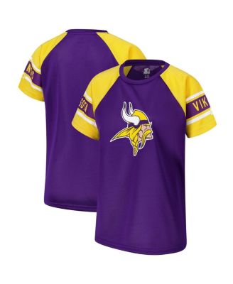 Starter - Women's Purple Minnesota Vikings 1st Rounder Color Block Raglan Top