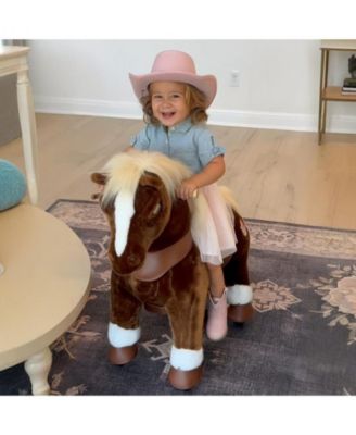 Model Y Brown Horse Rideable Toy for Age 3-4