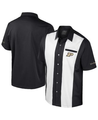 Colosseum - Men's Black Purdue Boilermakers Strike Bowling Button-Up Shirt