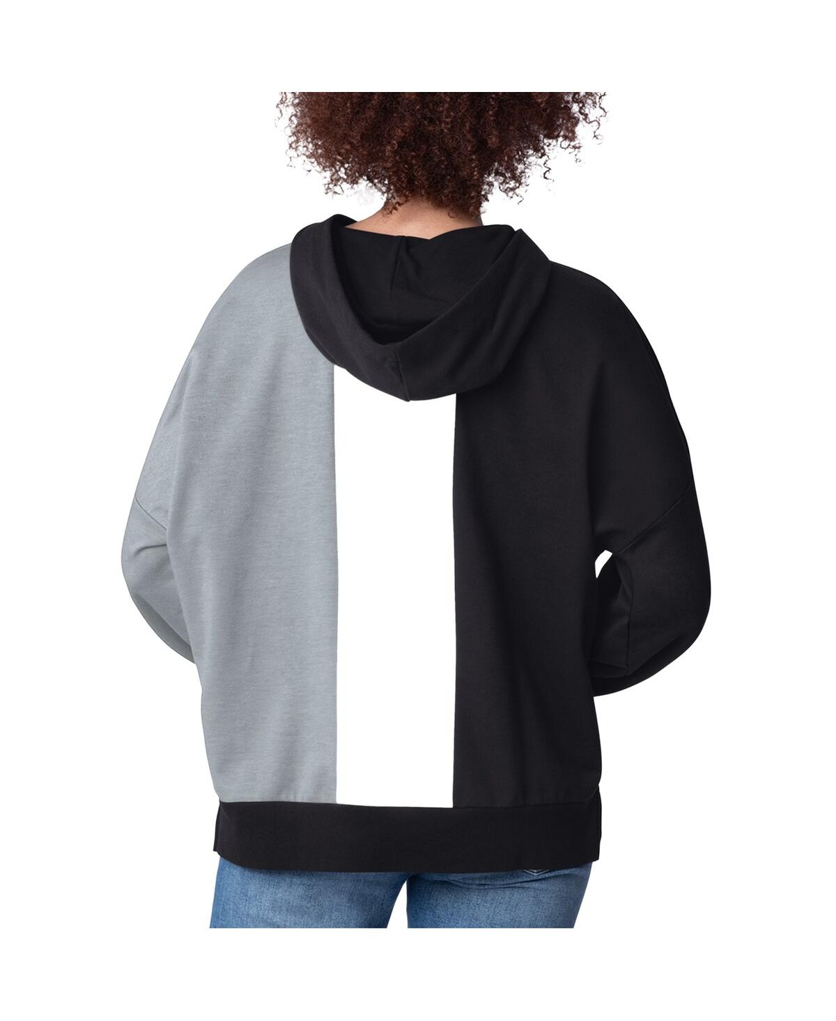 Starter Women's Black Las Vegas Raiders Power Move Long Sleeve Pullover Hoodie In Black